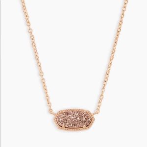 Drusy Rose Gold Kendra Scott Elisa Necklace
